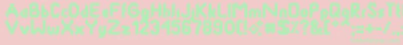 Smackyformula Font – Green Fonts on Pink Background