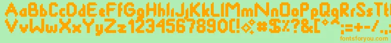 Smackyformula Font – Orange Fonts on Green Background