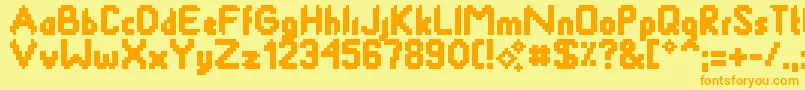 Smackyformula Font – Orange Fonts on Yellow Background