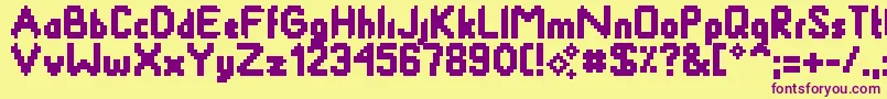 Smackyformula Font – Purple Fonts on Yellow Background