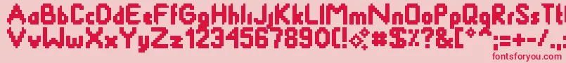 Smackyformula Font – Red Fonts on Pink Background