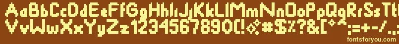 Smackyformula Font – Yellow Fonts on Brown Background