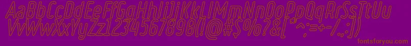 RulerVolumeOutline-fontti – ruskeat fontit violetilla taustalla