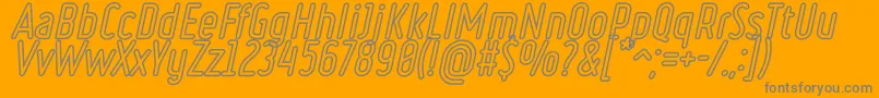 Police RulerVolumeOutline – polices grises sur fond orange