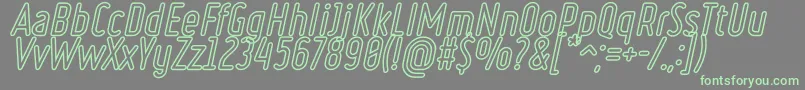 Шрифт RulerVolumeOutline – зелёные шрифты на сером фоне