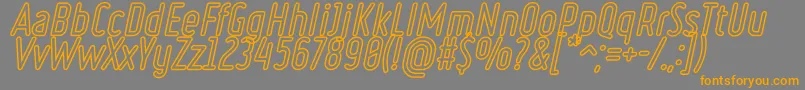 RulerVolumeOutline Font – Orange Fonts on Gray Background