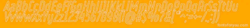 RulerVolumeOutline Font – Pink Fonts on Orange Background