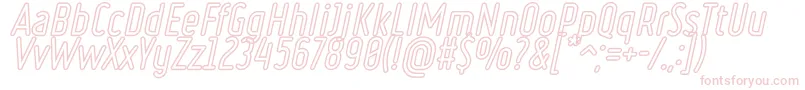 RulerVolumeOutline-fontti – vaaleanpunaiset fontit