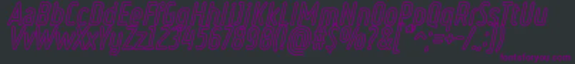 RulerVolumeOutline Font – Purple Fonts on Black Background