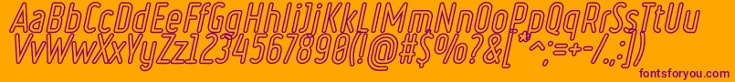 RulerVolumeOutline Font – Purple Fonts on Orange Background