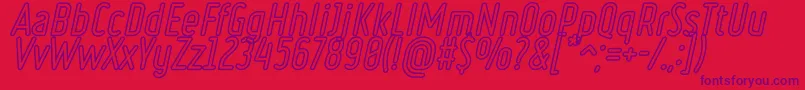 Шрифт RulerVolumeOutline – фиолетовые шрифты на красном фоне
