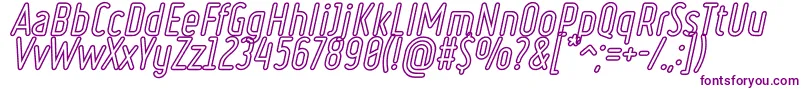 Шрифт RulerVolumeOutline – фиолетовые шрифты