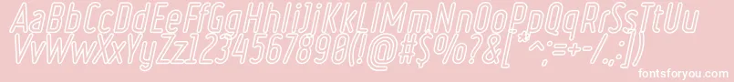 fuente RulerVolumeOutline – Fuentes Blancas Sobre Fondo Rosa