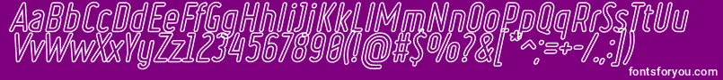 Шрифт RulerVolumeOutline – белые шрифты на фиолетовом фоне