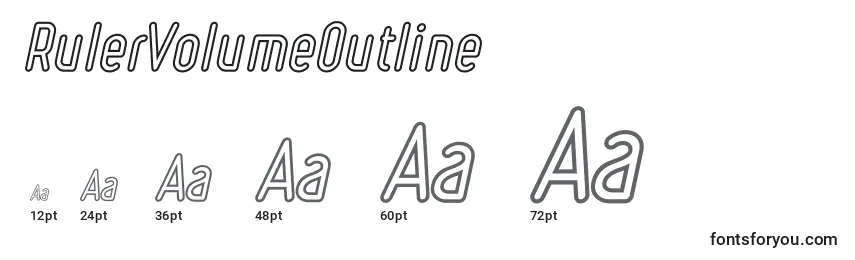 Размеры шрифта RulerVolumeOutline