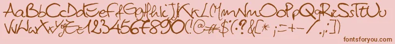 Titti Font – Brown Fonts on Pink Background