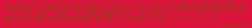 Titti Font – Brown Fonts on Red Background