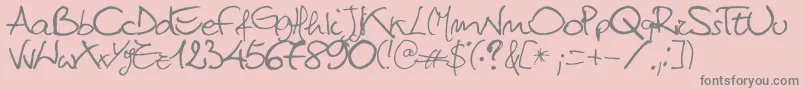 Titti Font – Gray Fonts on Pink Background