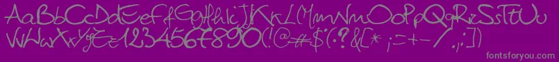 More about Titti Font Titti Font – Gray Fonts on Purple Background