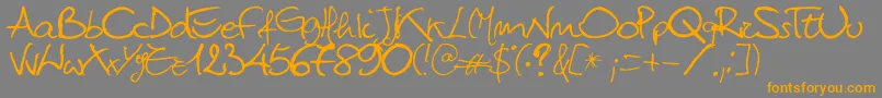 Titti Font – Orange Fonts on Gray Background