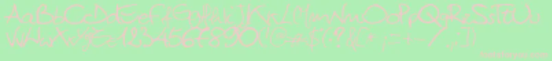 Titti Font – Pink Fonts on Green Background