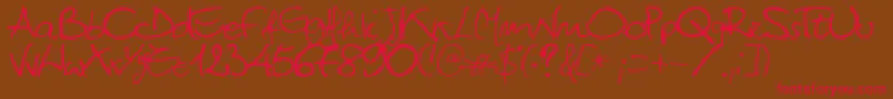 Titti Font – Red Fonts on Brown Background
