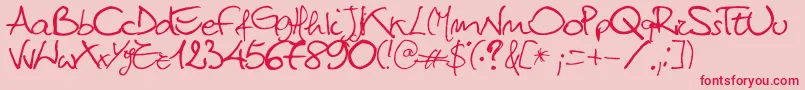 Titti Font – Red Fonts on Pink Background