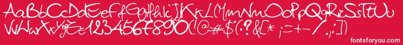 Titti Font – White Fonts on Red Background