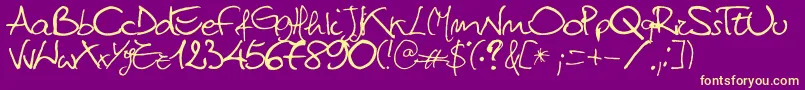 Titti Font – Yellow Fonts on Purple Background