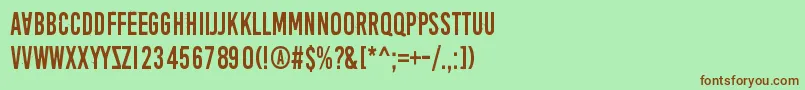 AprilFoolsDaySillyVrs Font – Brown Fonts on Green Background