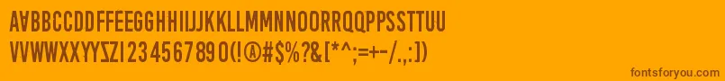 フォントAprilFoolsDaySillyVrs – オレンジの背景に茶色のフォント