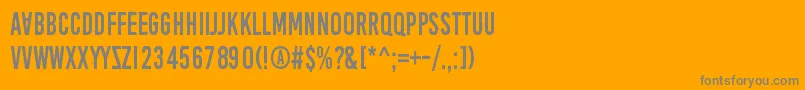 Шрифт AprilFoolsDaySillyVrs – серые шрифты на оранжевом фоне