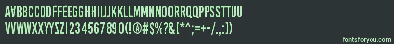 Fonte AprilFoolsDaySillyVrs – fontes verdes em um fundo preto