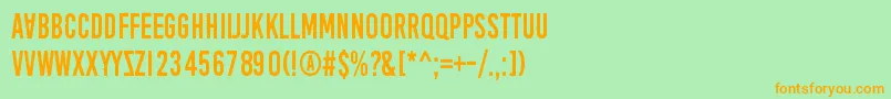 Шрифт AprilFoolsDaySillyVrs – оранжевые шрифты на зелёном фоне