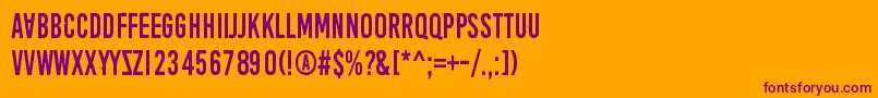 AprilFoolsDaySillyVrs Font – Purple Fonts on Orange Background