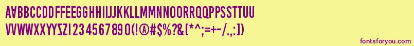 AprilFoolsDaySillyVrs Font – Purple Fonts on Yellow Background