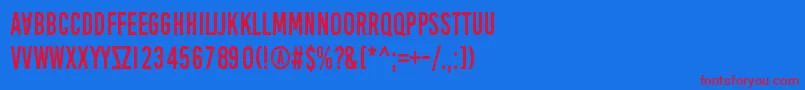 AprilFoolsDaySillyVrs Font – Red Fonts on Blue Background