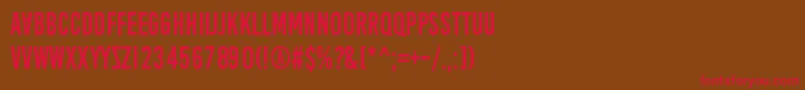 Шрифт AprilFoolsDaySillyVrs – красные шрифты на коричневом фоне