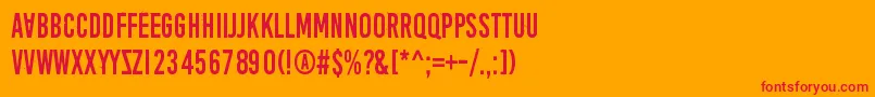 AprilFoolsDaySillyVrs Font – Red Fonts on Orange Background