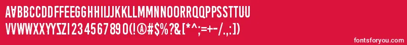 フォントAprilFoolsDaySillyVrs – 赤い背景に白い文字