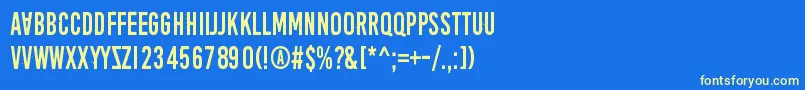 Шрифт AprilFoolsDaySillyVrs – жёлтые шрифты на синем фоне