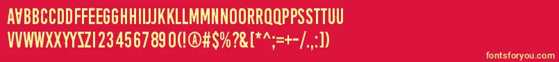 AprilFoolsDaySillyVrs Font – Yellow Fonts on Red Background