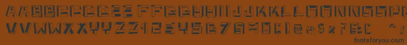 Cubitus-Schriftart – Schwarze Schriften auf braunem Hintergrund