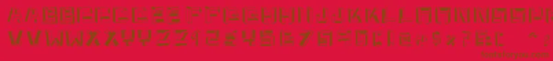 フォントCubitus – 赤い背景に茶色の文字