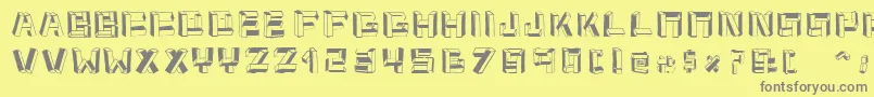 Cubitus Font – Gray Fonts on Yellow Background