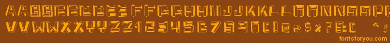 Cubitus Font – Orange Fonts on Brown Background