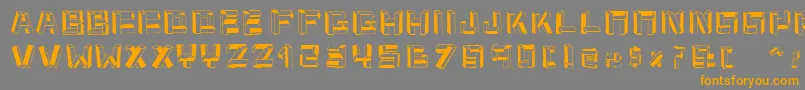 Cubitus Font – Orange Fonts on Gray Background