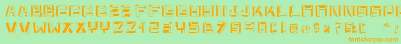 Cubitus Font – Orange Fonts on Green Background
