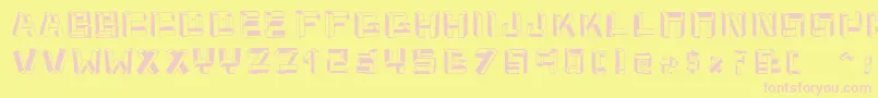 Cubitus Font – Pink Fonts on Yellow Background