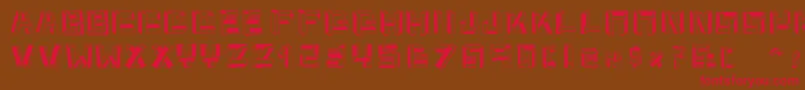 Cubitus Font – Red Fonts on Brown Background